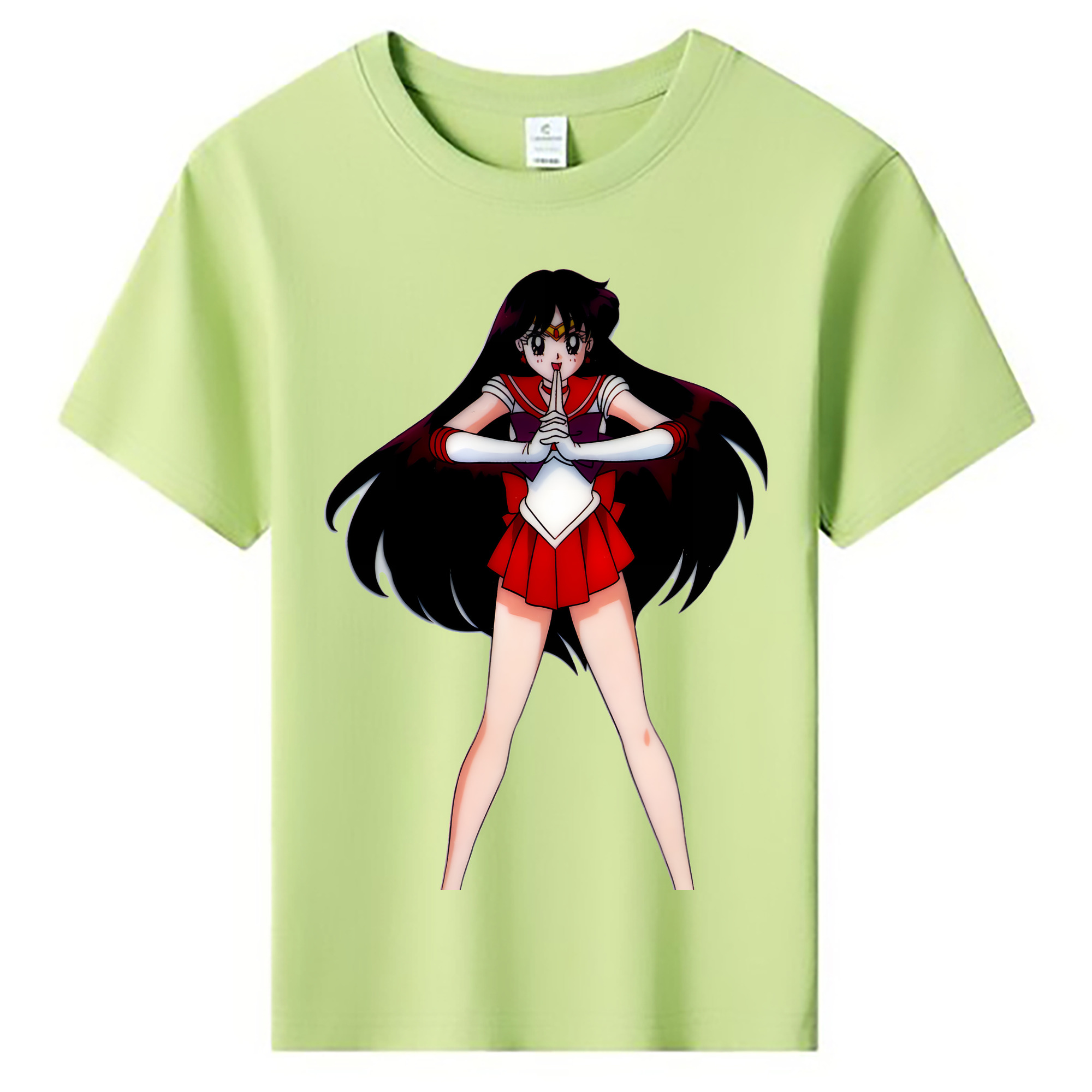 （画像用） 美少女戦士セーラームーン 火野レイ ひの レイ Sailor Moon Hino Rei （セーラーマーズ,Sailor Mars） 綿100％キッズTシャツ（フロントプリント）